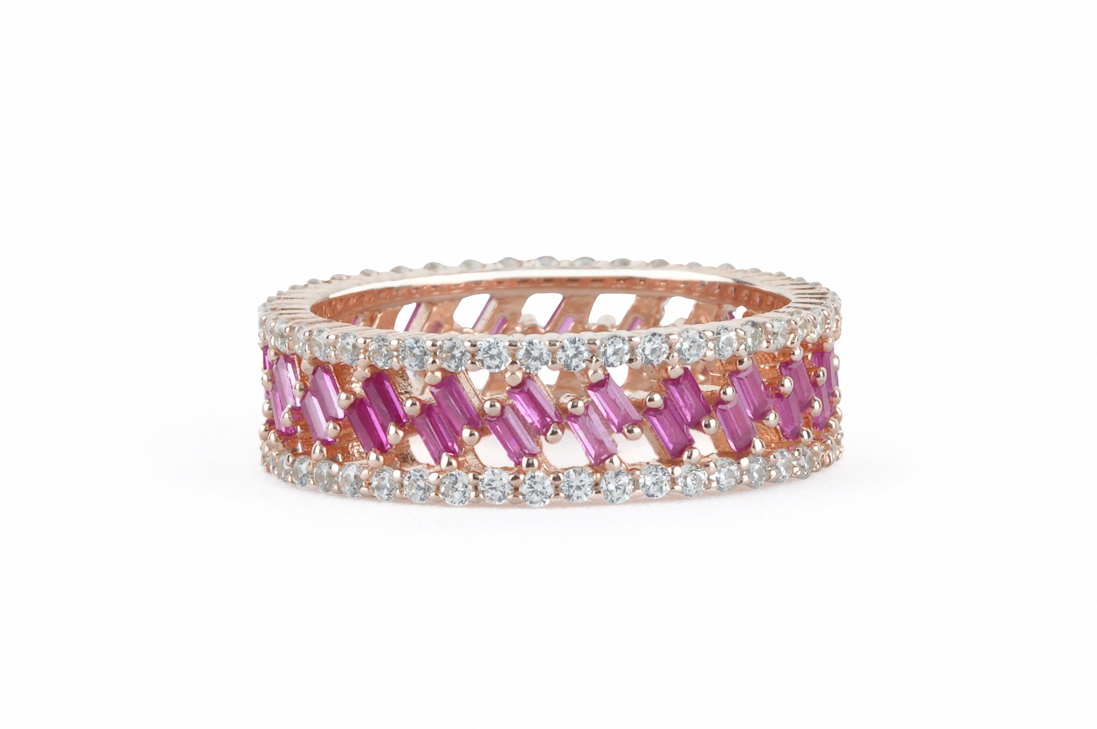 Riviera Blush Sterling Silver Band