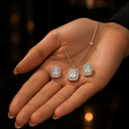Luminous Silver Pendant Necklace