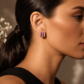 Ruby Ripples Sterling Silver Earrings