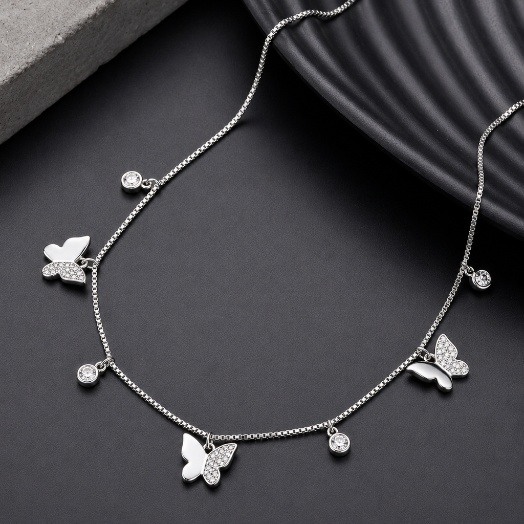 Luminous Silver Layering Necklace