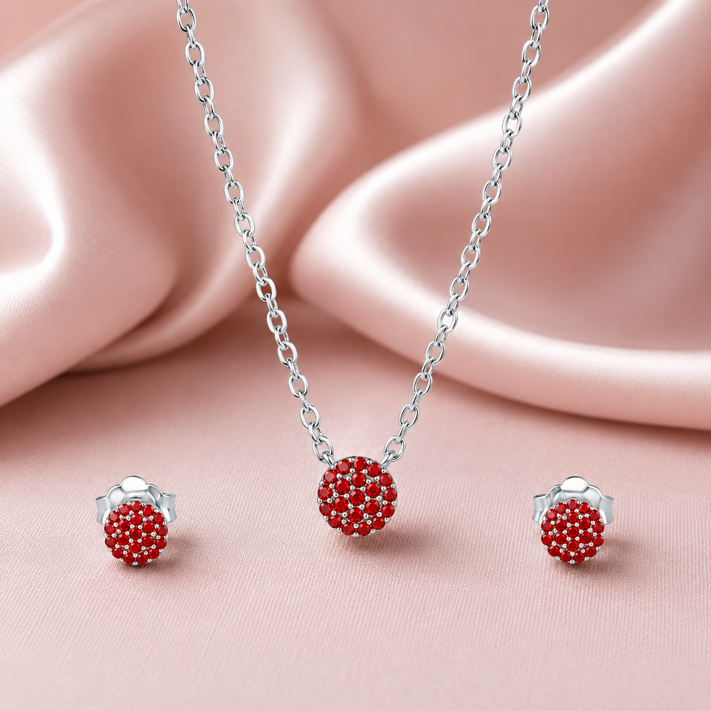 Aurora Spark Disc Necklace Set