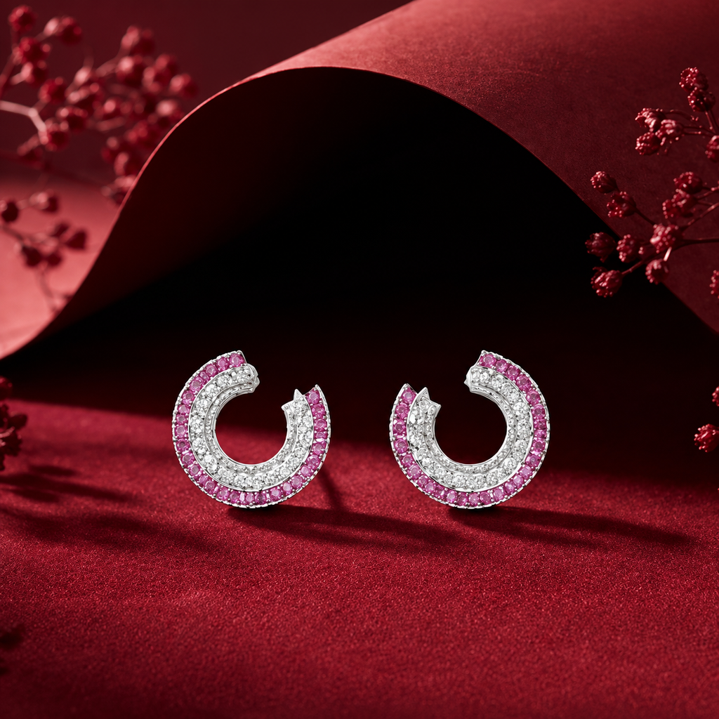 Lumina Lobe Sterling Silver Earring