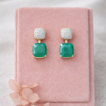 Emerald Elegance Drop Earrings