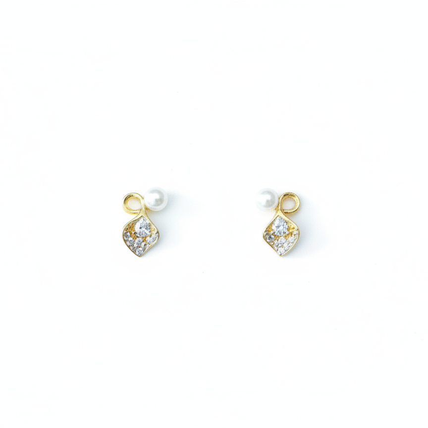 Deco Pearl Drops Sterling Silver Earring