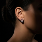 Double Leaf  Sterling Silver Earrings