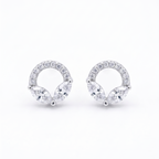 Double Leaf  Sterling Silver Earrings