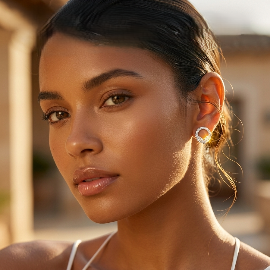 Double Leaf  Sterling Silver Earrings