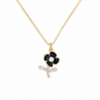 Ebony & Pearl Botanical Pendant