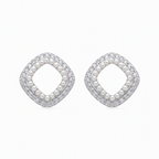 Ethereal Pearl Outline Sterling Silver Earrings