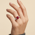 Ruby Aura Sterling Silver Ring