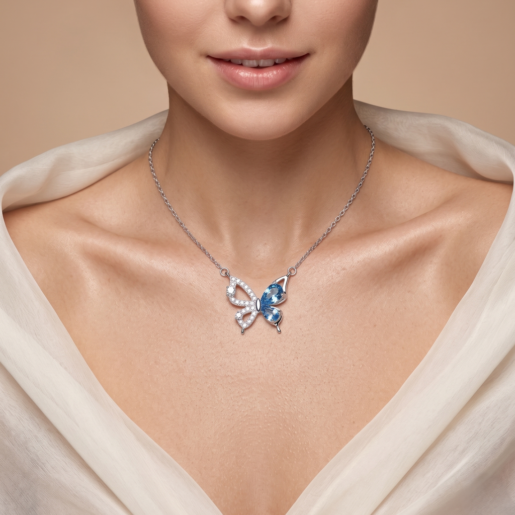 Serenity Sky Butterfly Necklace