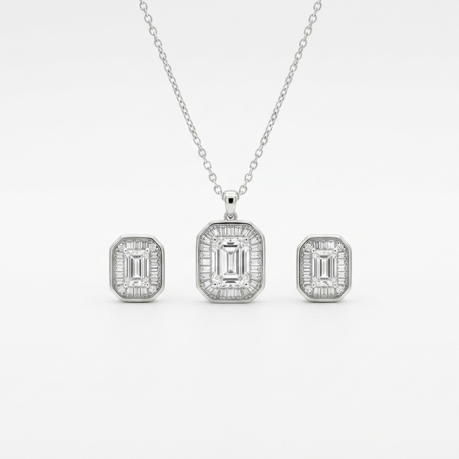 Luminous Silver Pendant Necklace