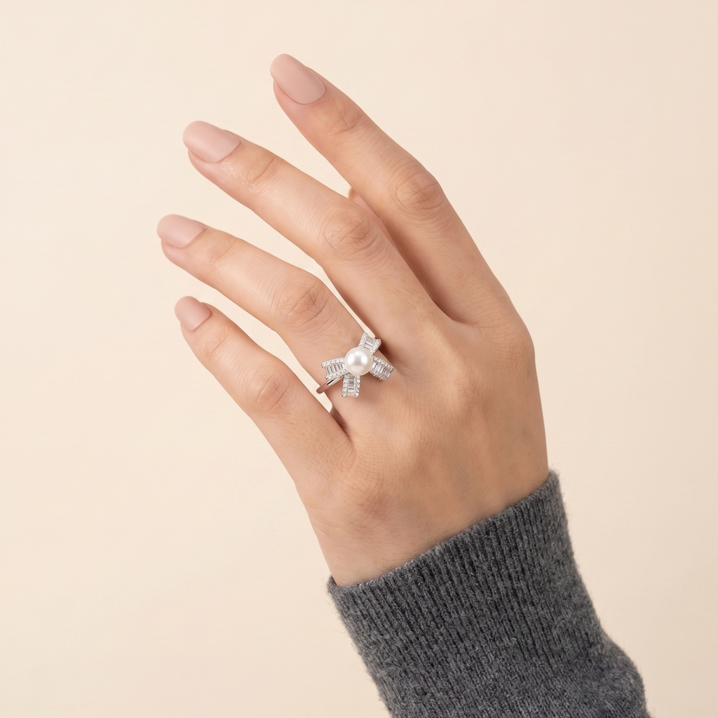 Audrey Bow Sterling Silver Ring