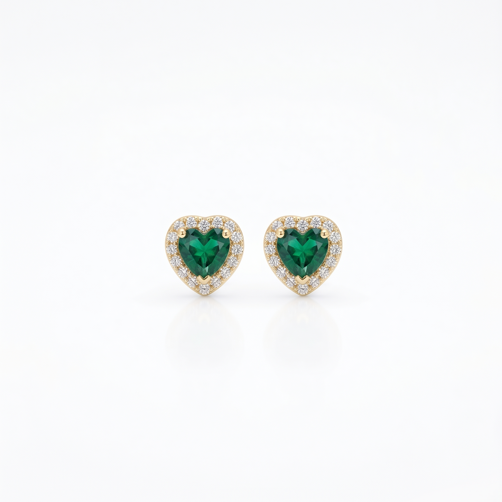 Celine Heart Studs