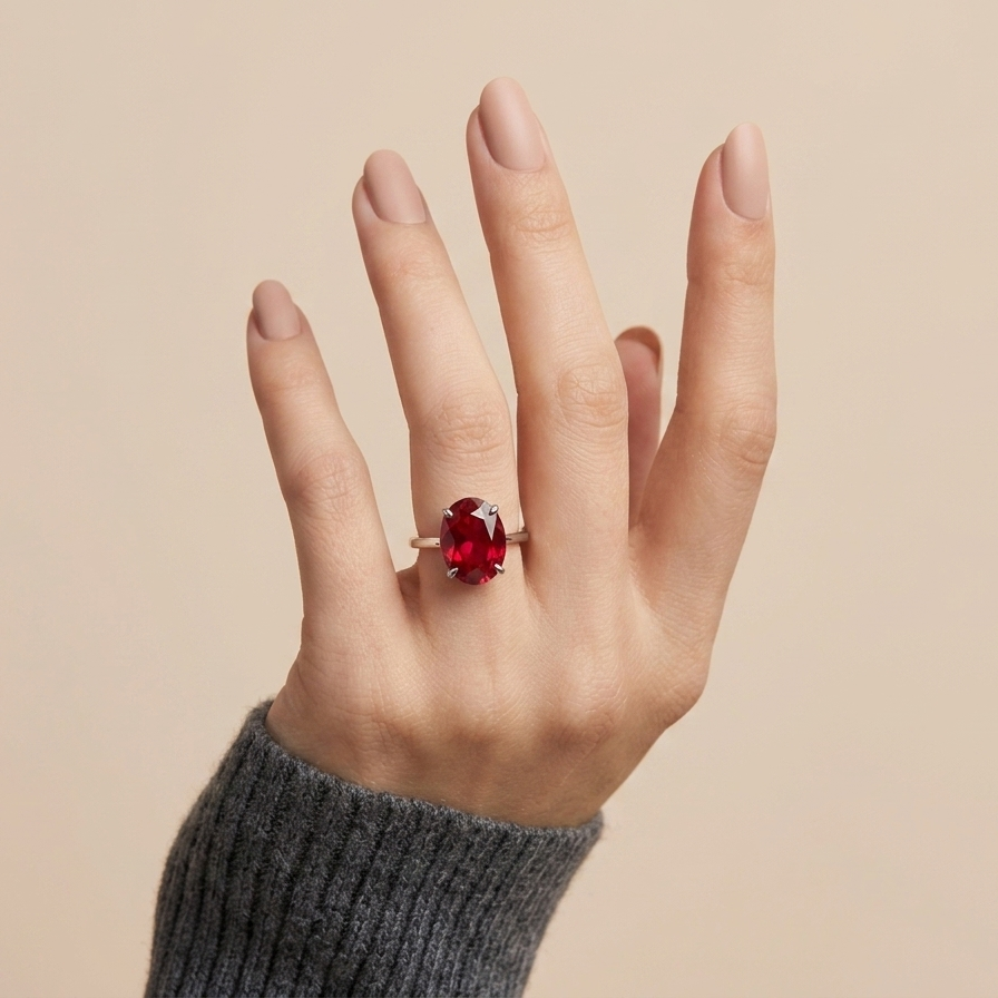Royal Ruby Silver Ring