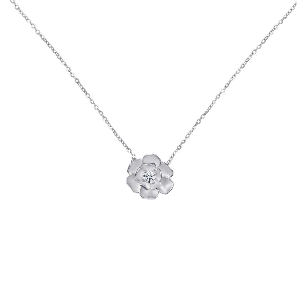 Bella Rose Sterling Silver Necklace