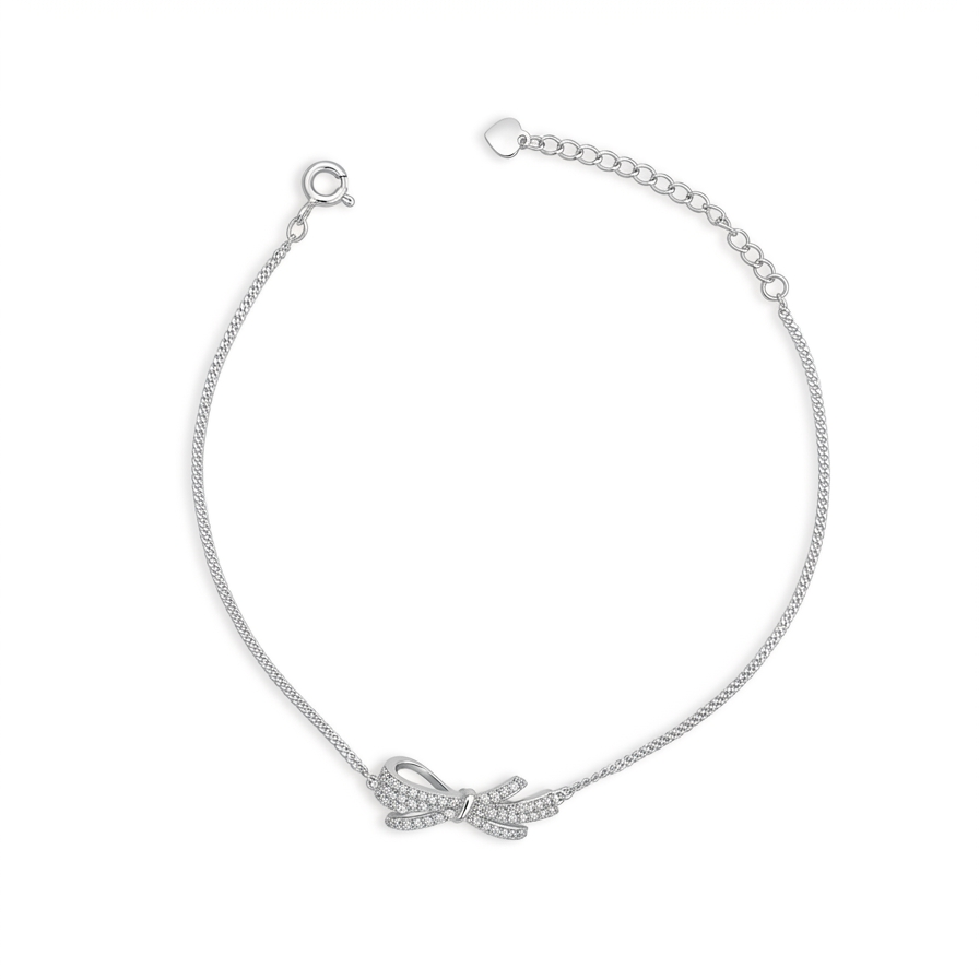 Bow & Bloom Sterling Silver Bracelet