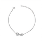Bow & Bloom Sterling Silver Bracelet