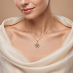 Mother of Pearl & Zirconia Clover Necklace