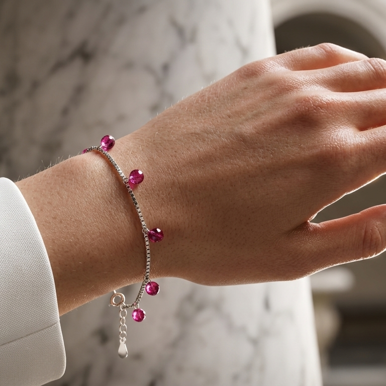 Ethereal Grace Sterling Silver Bracelet