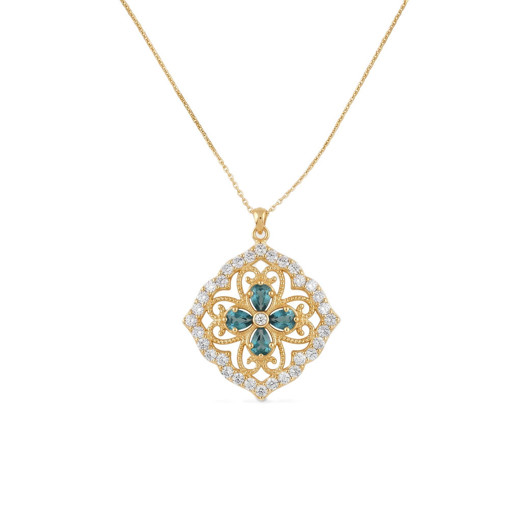 Luminous Gold Plated Silver Necklace
