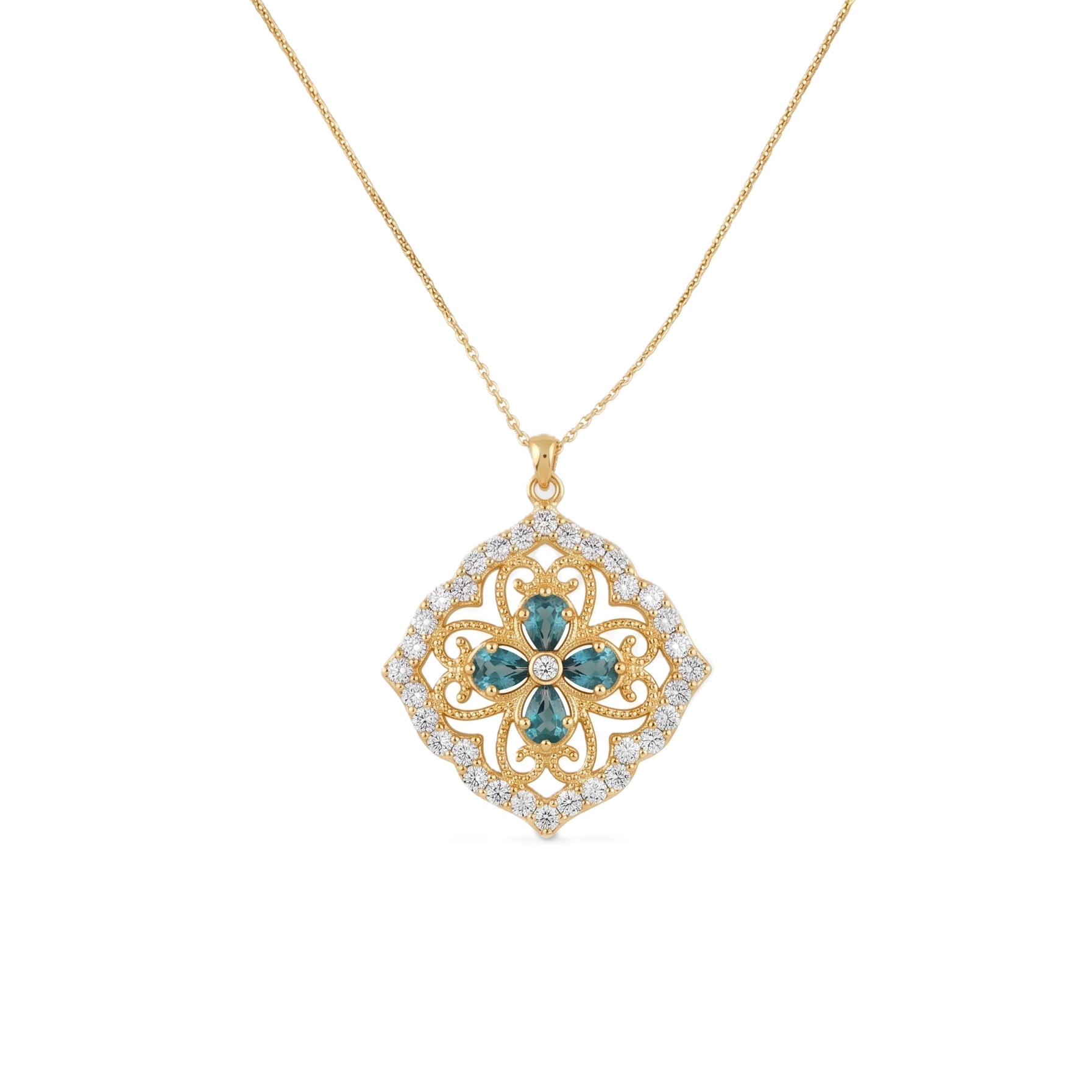 Luminous Gold Plated Silver Necklace