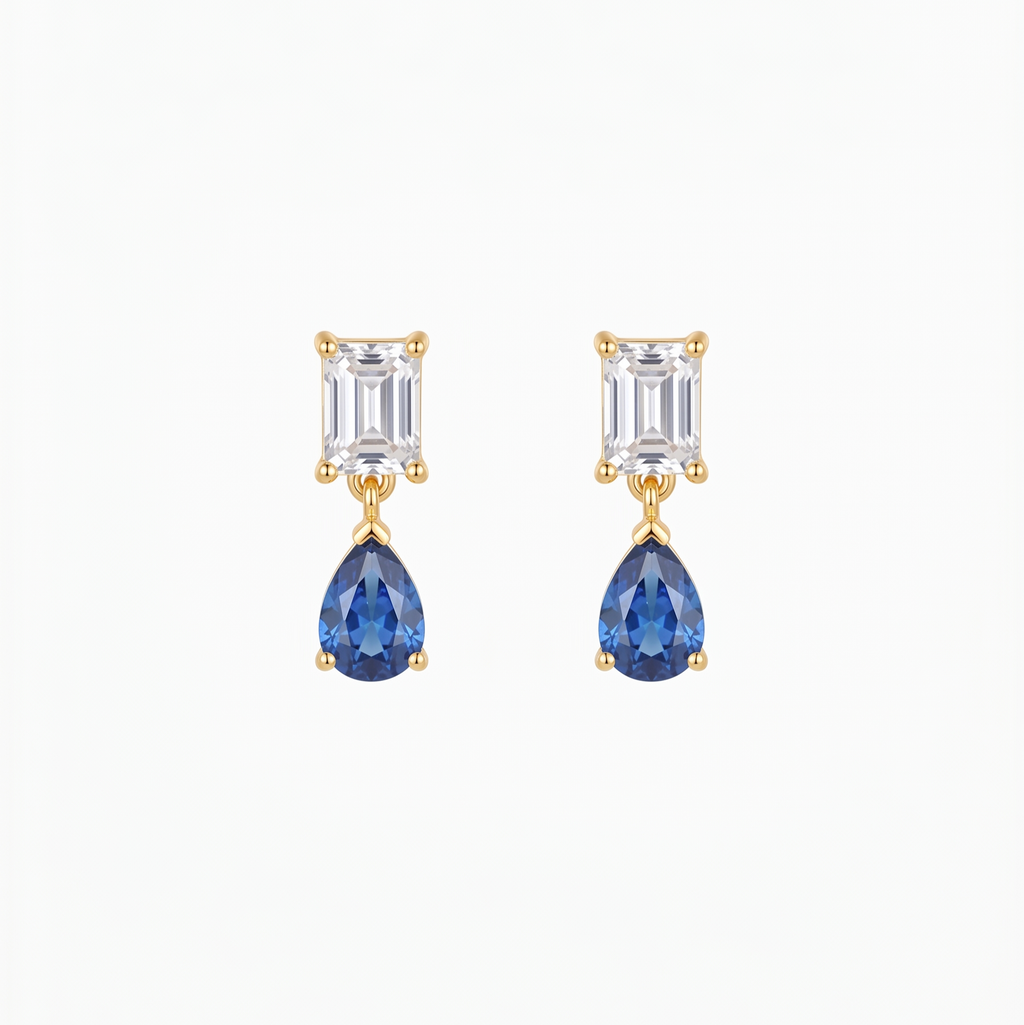 Royal Azure Tear Drop Earrings