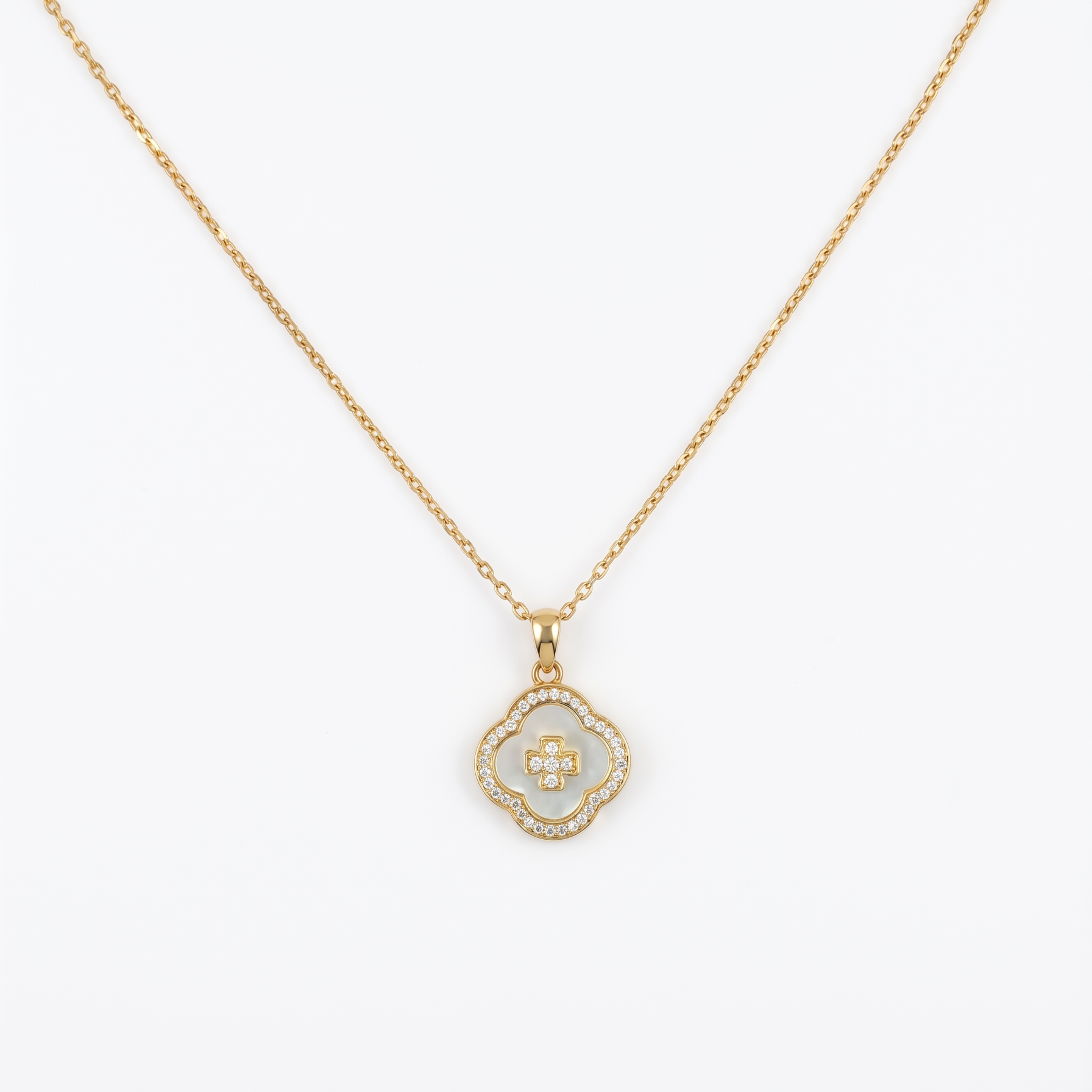 Luminous Gold-Plated Silver Necklace