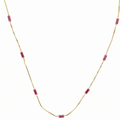 Dainty Baguette Cut Station Necklace