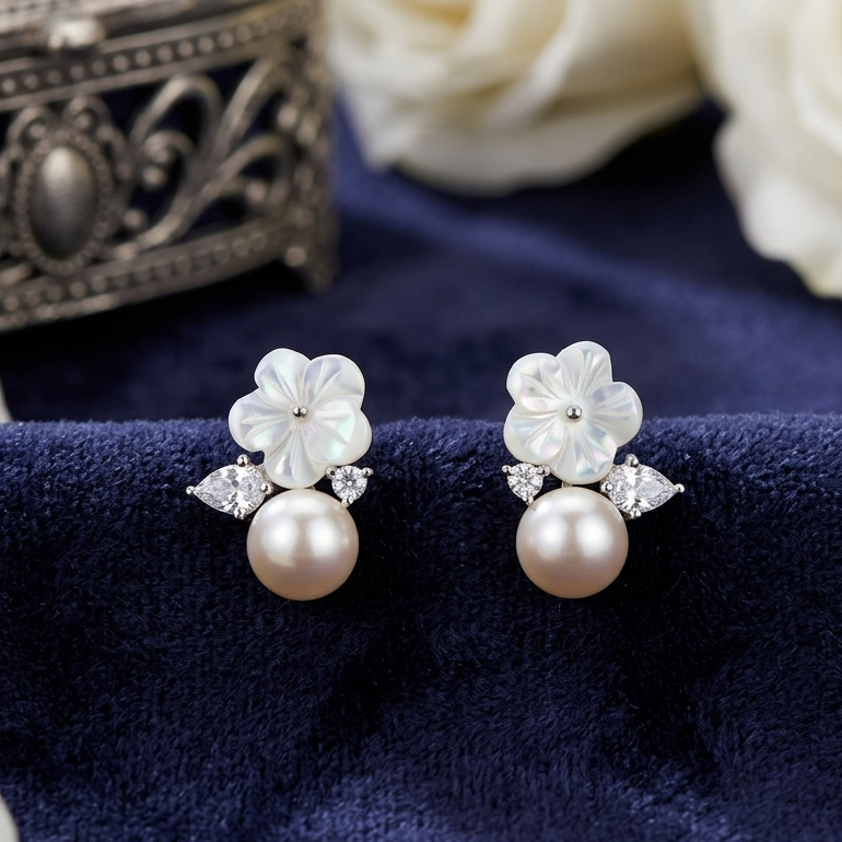 Liora Pearl Drops Sterling Silver Earring