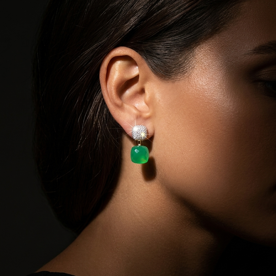 Verona Emerald Hue Earrings