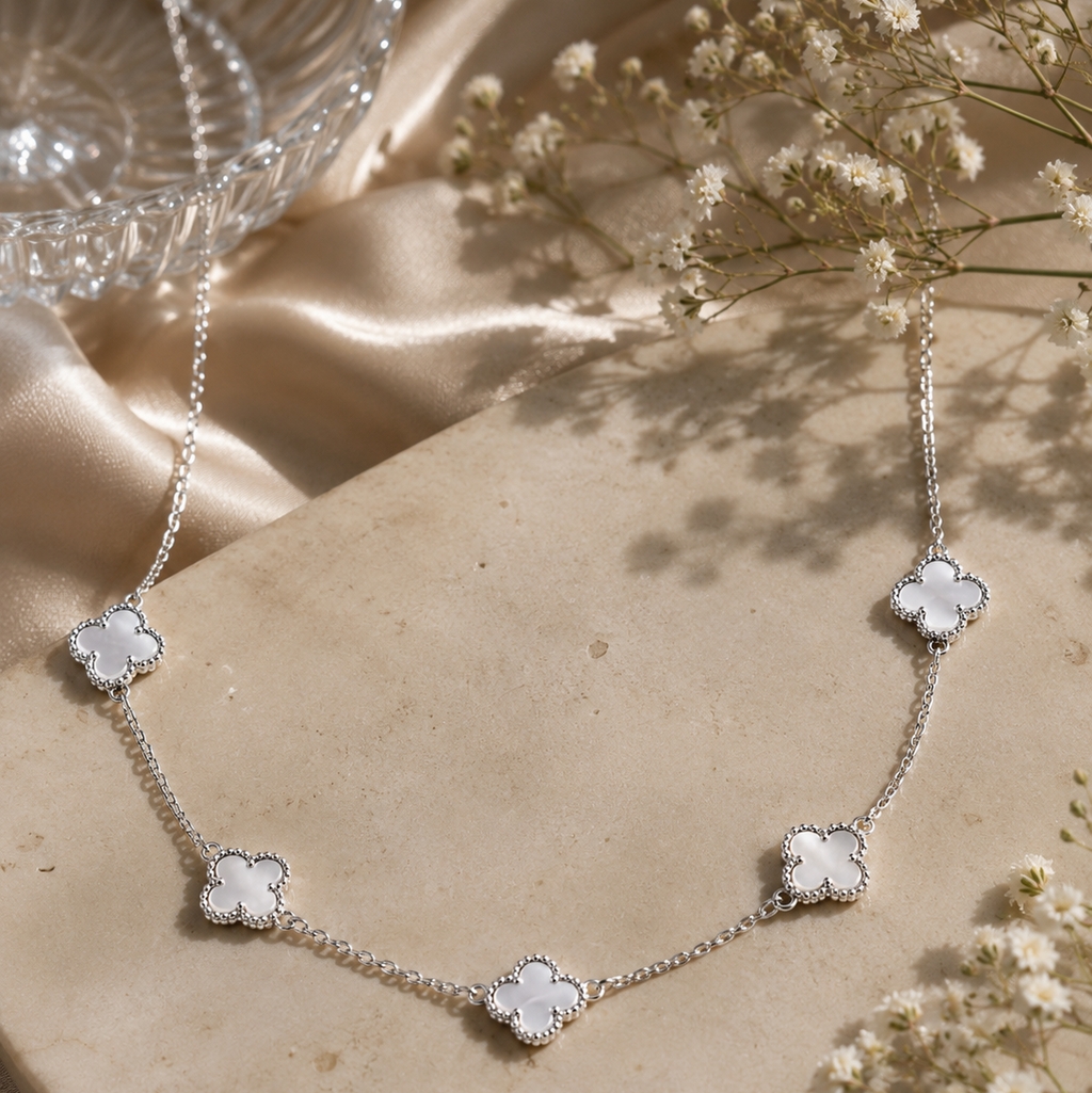 Classic Mother-of-Pearl Clover Necklace