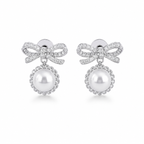 Elysian Pearl Bow Earrings