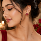 Crimson Promise Heart Earrings