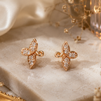 Whisper Cross-Petal Earrings