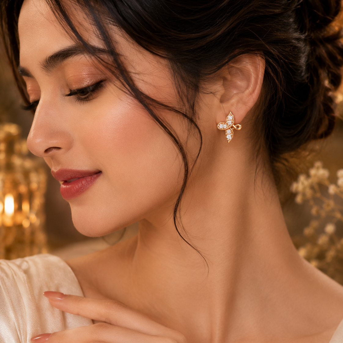 Whisper Cross-Petal Earrings