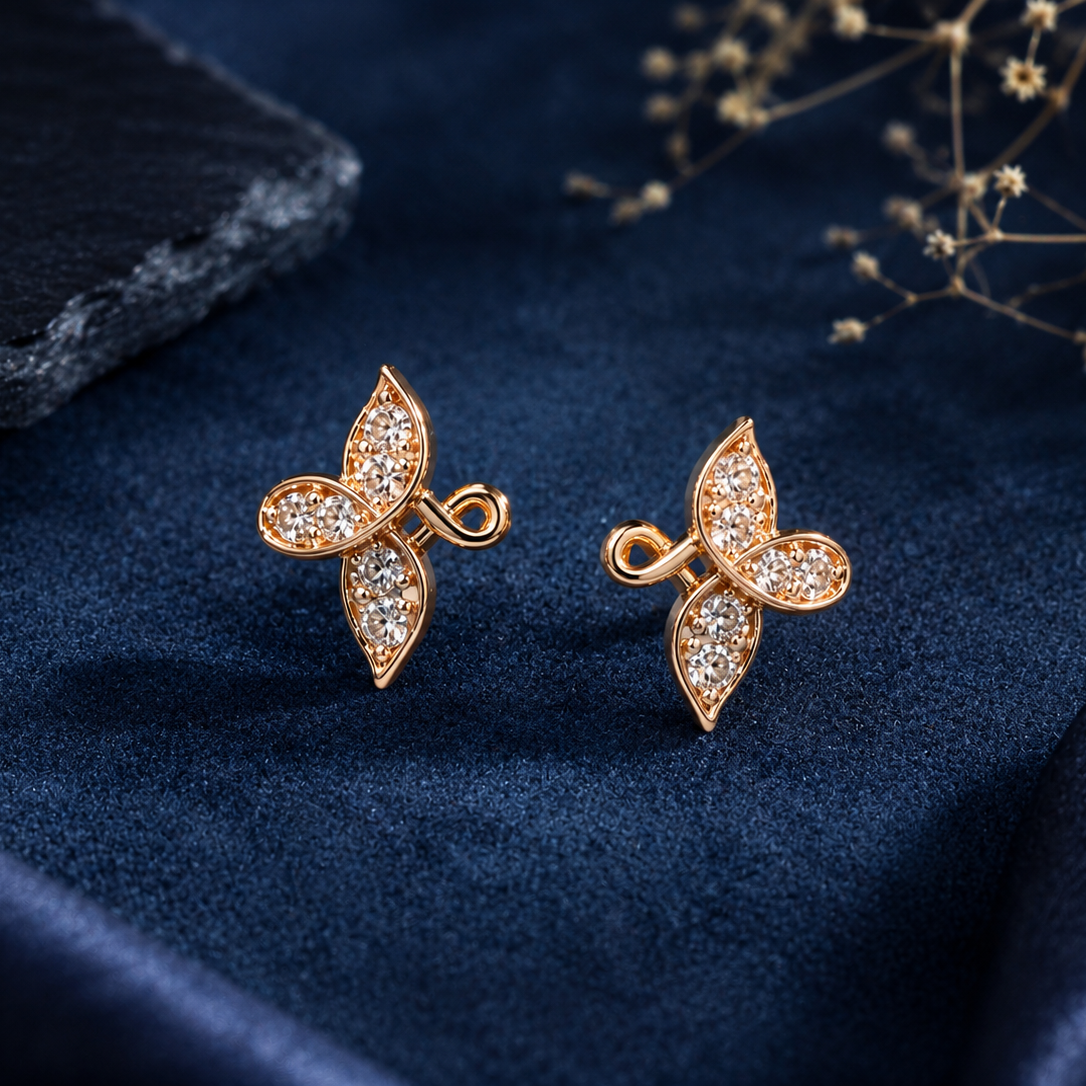 Whisper Cross-Petal Earrings