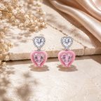 Amour Mini Hearts Pink Earrings
