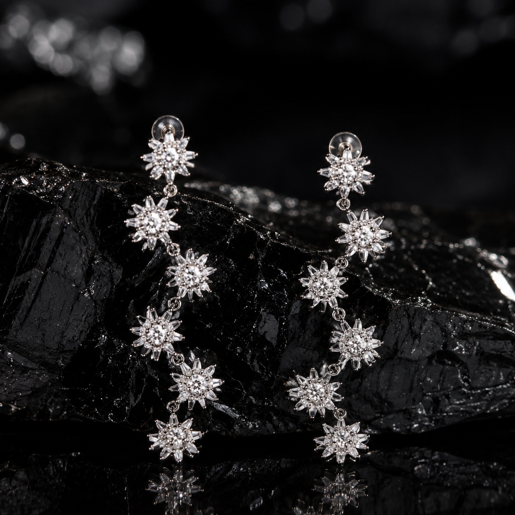 Starlight Collection  Sterling Silver Earrings
