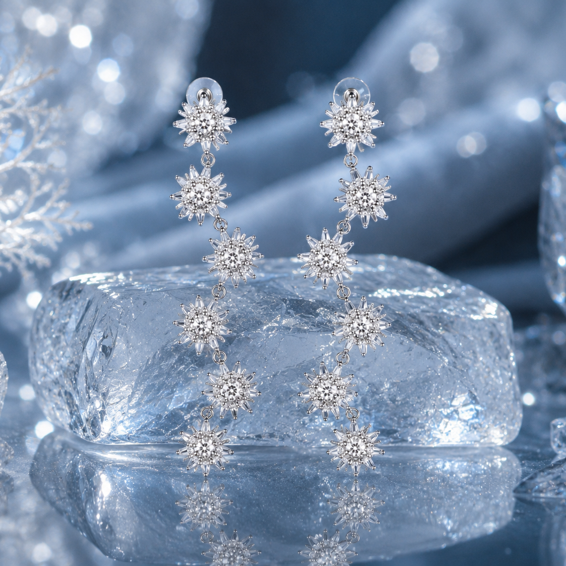 Starlight Collection  Sterling Silver Earrings