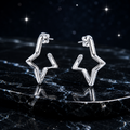 Sweet Star Huggies Sterling Silver Earring