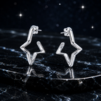 Sweet Star Huggies Sterling Silver Earring