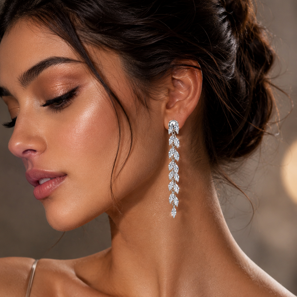 Elara Drop Sterling Silver Earring