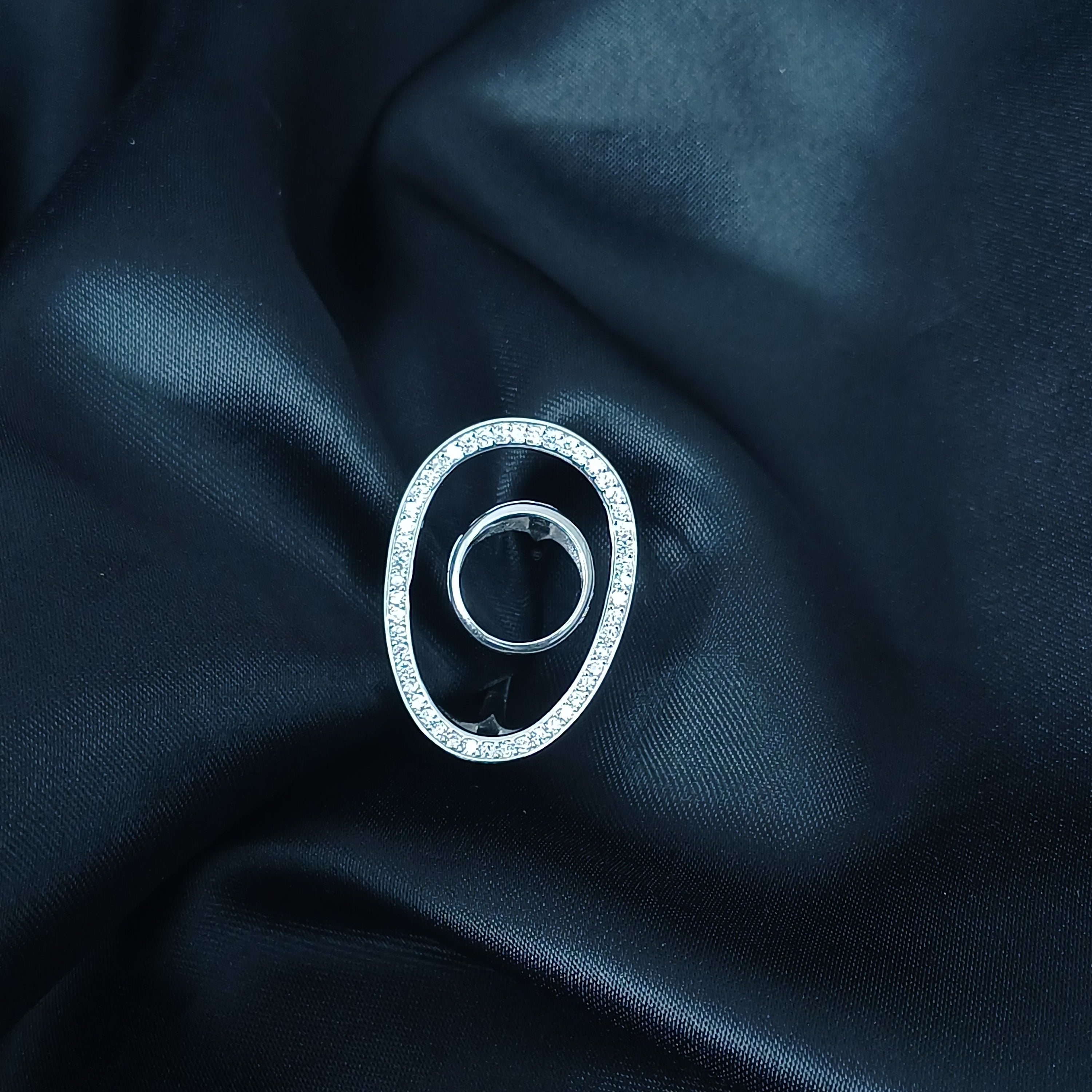 Double Round Sterling Silver Ring
