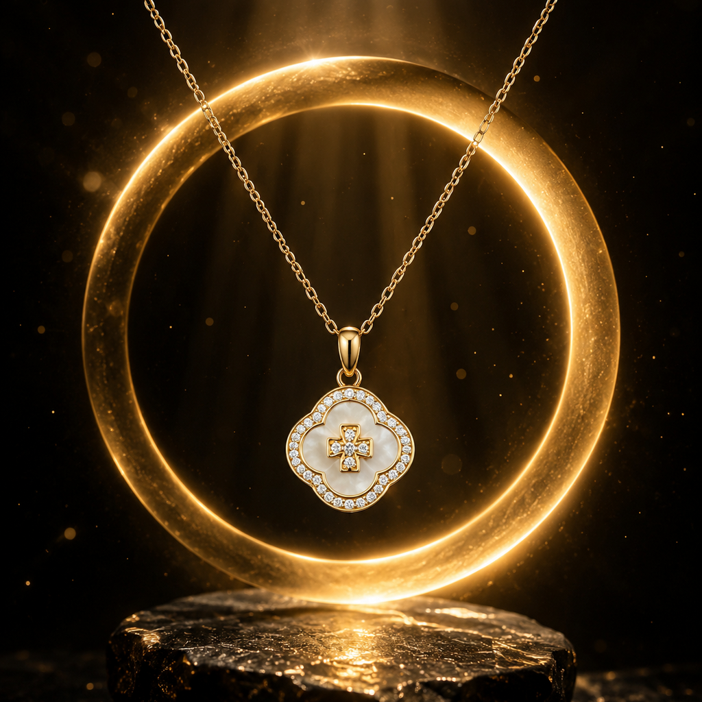 Luminous Gold-Plated Silver Necklace