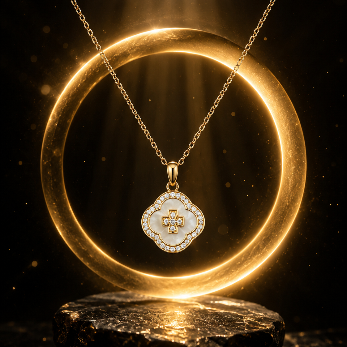Luminous Gold-Plated Silver Necklace