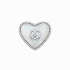 MOP Heart Silver Pendent