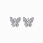Sterling Pavé Butterfly Silver Earring