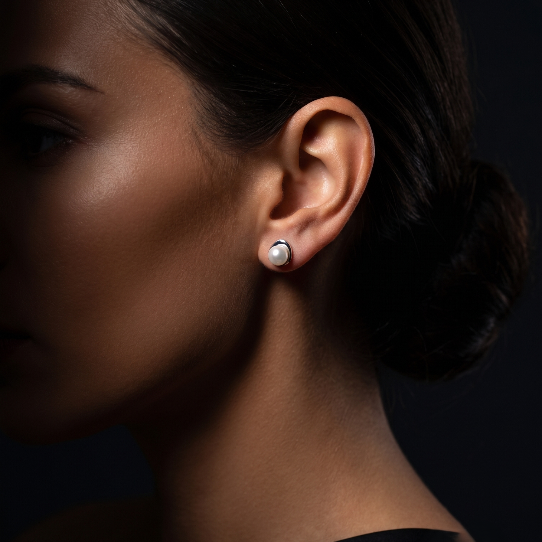 Sterling Teardrop Pearl Silver Earring