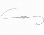 Emerald-Eyed Pave Serpent Sterling Silver Bracelet